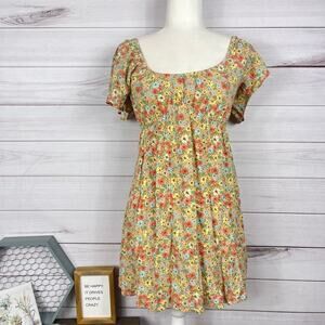 Rip Curl Yellow Floral Mini Dress